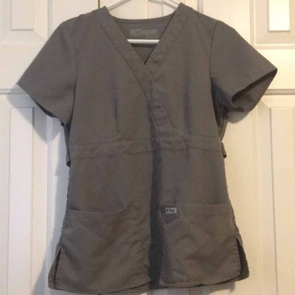 EUC dark green greys anatomy top
